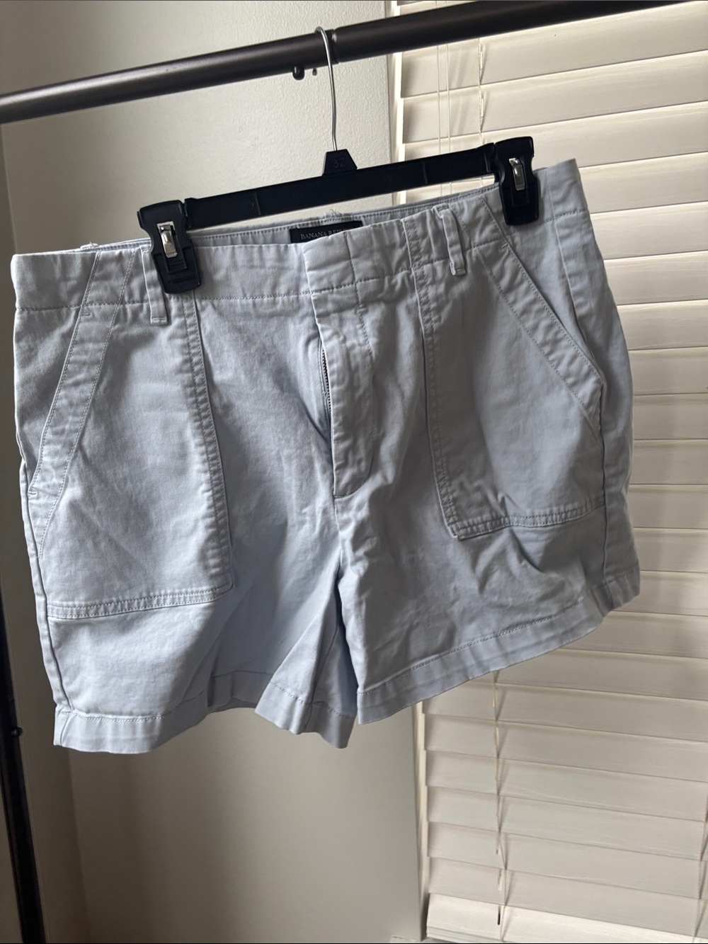 Banana Republic Light Blue Cotton Bermuda Shorts